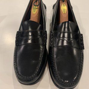 L.L. Bean All Black Leather Loafers